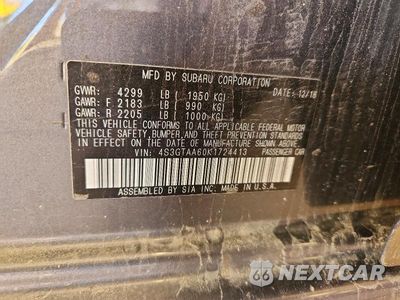 Zdjęcie 12 z 12 samochodu: 2019 SUBARU IMPREZA VIN:4S3GTAA60K1724413 - miniatura
