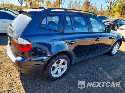 Trzecie zdjęcie samochodu z tyłu: 2008 BMW X3 3.0SI VIN:WBXPC93418WJ20796 - miniatura