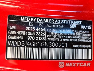 Zdjęcie 12 z 12 samochodu: 2016 MERCEDES-BENZ CLA 250 4MATIC VIN:WDDSJ4GB3GN300901 - miniatura