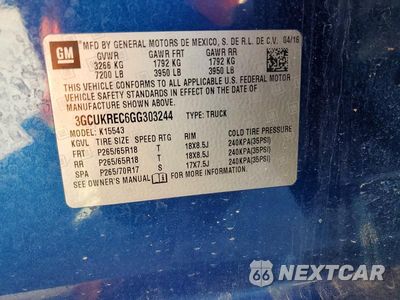 Zdjęcie 13 z 13 samochodu: 2016 CHEVROLET SILVERADO K1500 LT VIN:3GCUKREC6GG303244 - miniatura