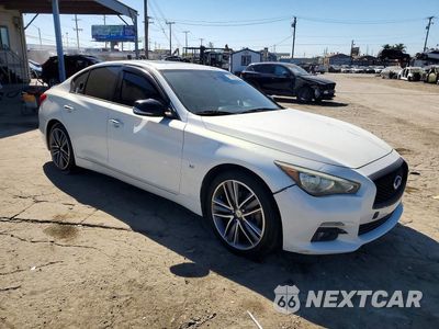 Czwarte zdjęcie samochodu z boku: 2014 INFINITI Q50 PREMIUM VIN:JN1BV7AP1EM692626 - miniatura