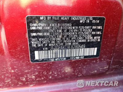 Zdjęcie 12 z 12 samochodu: 2014 SUBARU XV CROSSTREK 2.0 LIMITED VIN:JF2GPAKC9E8280549 - miniatura