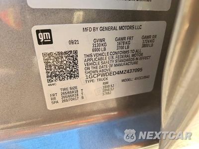 Zdjęcie 12 z 12 samochodu: 2021 CHEVROLET SILVERADO C1500 RST VIN:1GCPWDED4MZ437095 - miniatura