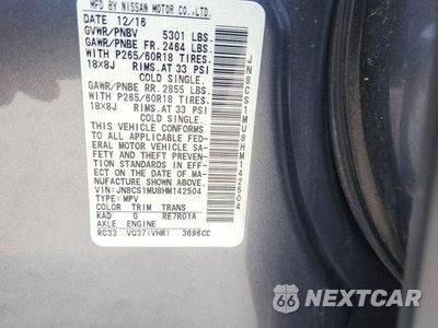 Zdjęcie 14 z 14 samochodu: 2017 INFINITI QX70 BASE VIN:JN8CS1MU8HM142504 - miniatura