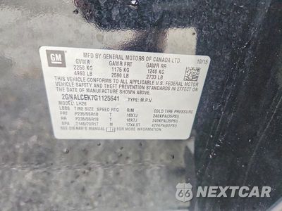 Zdjęcie 14 z 14 samochodu: 2016 CHEVROLET EQUINOX LT VIN:2GNALCEK7G1125641 - miniatura