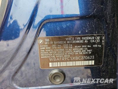 Zdjęcie 12 z 12 samochodu: 2011 BMW 550 I VIN:WBAFR9C5XBC270623 - miniatura