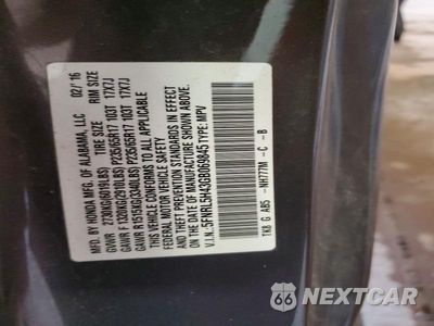 Zdjęcie 13 z 13 samochodu: 2016 HONDA ODYSSEY EX VIN:5FNRL5H43GB069845 - miniatura