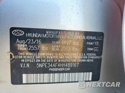 Zdjęcie 12 z 12 samochodu: 2017 HYUNDAI SONATA SPORT VIN:5NPE34AF4HH489167 - miniatura