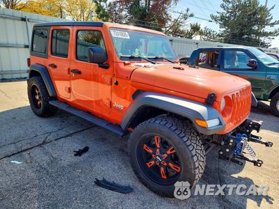 Czwarte zdjęcie samochodu z boku: 2018 JEEP WRANGLER UNLIMITED SPORT VIN:1C4HJXDG6JW187095 - miniatura