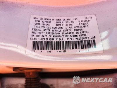 Zdjęcie 12 z 12 samochodu: 2017 HONDA ACCORD SPORT VIN:1HGCR2F55HA117243 - miniatura