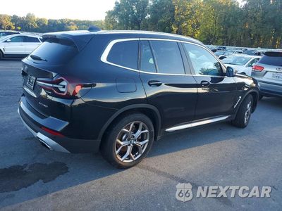 Trzecie zdjęcie samochodu z tyłu: 2022 BMW X3 XDRIVE30I VIN:5UX53DP00N9K61401 - miniatura