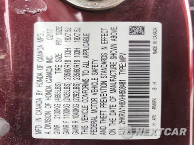 Zdjęcie 13 z 13 samochodu: 2017 HONDA CR-V EXL VIN:2HKRW1H8XHH508481 - miniatura