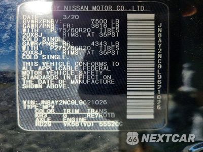Zdjęcie 13 z 13 samochodu: 2020 NISSAN ARMADA SL VIN:JN8AY2NC9L9621026 - miniatura