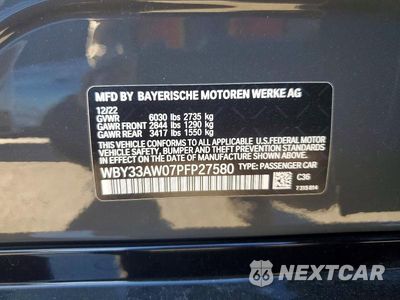 Zdjęcie 13 z 13 samochodu: 2023 BMW I4 M50 VIN:WBY33AW07PFP27580 - miniatura