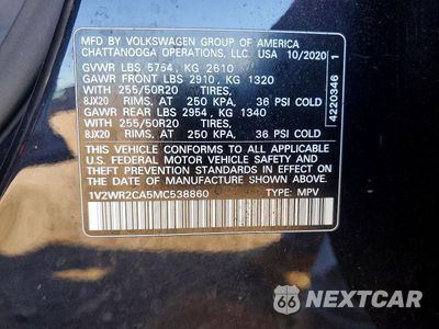 Zdjęcie 14 z 14 samochodu: 2021 VOLKSWAGEN ATLAS SE VIN:1V2WR2CA5MC538860 - miniatura