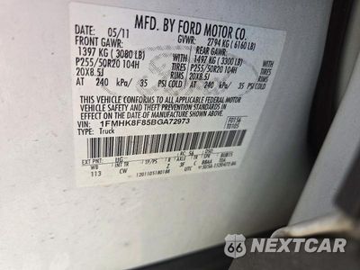 Zdjęcie 13 z 13 samochodu: 2011 FORD EXPLORER LIMITED VIN:1FMHK8F85BGA72973 - miniatura