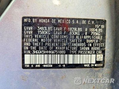 Zdjęcie 25 z 25 samochodu: 2019 HONDA FIT LX VIN:3HGGK5H44KM751889 - miniatura