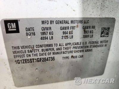 Zdjęcie 12 z 12 samochodu: 2016 CHEVROLET MALIBU LT VIN:1G1ZE5ST1GF284736 - miniatura