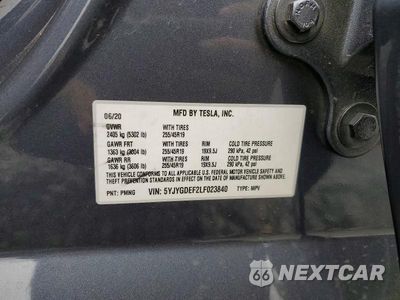 Zdjęcie 13 z 13 samochodu: 2020 TESLA MODEL Y VIN:5YJYGDEF2LF023840 - miniatura