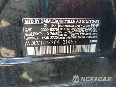 Zdjęcie 12 z 12 samochodu: 2008 MERCEDES-BENZ CLS 550 VIN:WDDDJ72X28A121495 - miniatura