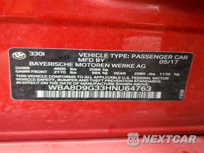 Zdjęcie 13 z 13 samochodu: 2017 BMW 330 XI VIN:WBA8D9G33HNU64763 - miniatura