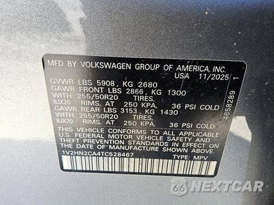 Zdjęcie 13 z 14 samochodu: 2026 VOLKSWAGEN ATLAS SE VIN:1V2HN2CA4TC528467 - miniatura