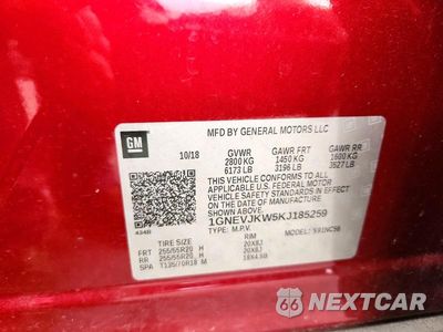 Zdjęcie 13 z 13 samochodu: 2019 CHEVROLET TRAVERSE HIGH COUNTRY VIN:1GNEVJKW5KJ185259 - miniatura