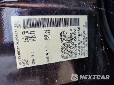 Zdjęcie 13 z 13 samochodu: 2011 NISSAN MAXIMA 3.5 S VIN:1N4AA5AP2BC856286 - miniatura
