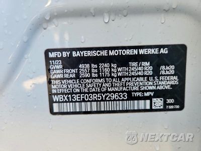 Zdjęcie 13 z 13 samochodu: 2024 BMW X1 M35I VIN:WBX13EF03R5Y29633 - miniatura