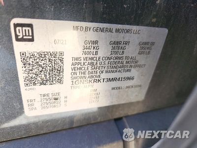 Zdjęcie 14 z 14 samochodu: 2021 CHEVROLET TAHOE K1500 RST VIN:1GNSKRKT3MR415966 - miniatura