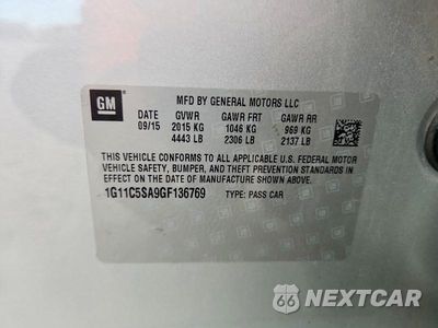 Zdjęcie 12 z 12 samochodu: 2016 CHEVROLET MALIBU LIMITED LT VIN:1G11C5SA9GF136769 - miniatura