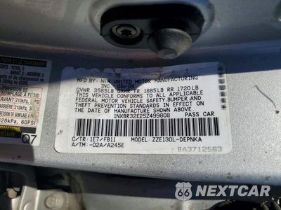 Zdjęcie 12 z 12 samochodu: 2005 TOYOTA COROLLA LE VIN:1NXBR32E25Z499808 - miniatura