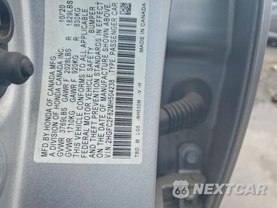 Zdjęcie 12 z 12 samochodu: 2021 HONDA CIVIC SPORT VIN:2HGFC2F82MH504238 - miniatura