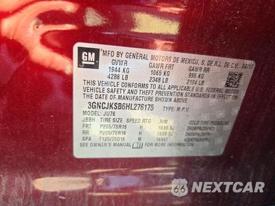 Zdjęcie 12 z 12 samochodu: 2017 CHEVROLET TRAX LS VIN:3GNCJKSB6HL276175 - miniatura