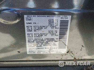Zdjęcie 13 z 13 samochodu: 2014 NISSAN ROGUE SV VIN:5N1AT2MK4EC841047 - miniatura