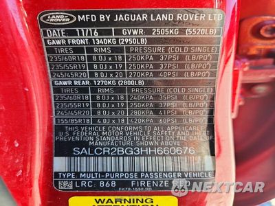 Zdjęcie 13 z 13 samochodu: 2017 LAND ROVER DISCOVERY SPORT HSE VIN:SALCR2BG3HH660676 - miniatura