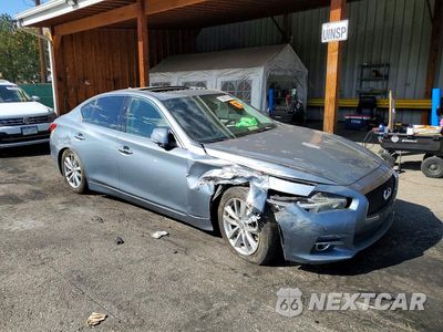 Czwarte zdjęcie samochodu z boku: 2014 INFINITI Q50 VIN:JN1BV7ARXEM680170 - miniatura
