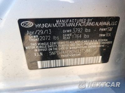 Zdjęcie 12 z 12 samochodu: 2013 HYUNDAI ELANTRA GLS VIN:5NPDH4AE8DH337584 - miniatura