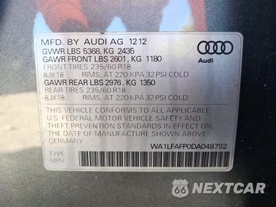Zdjęcie 13 z 13 samochodu: 2013 AUDI Q5 PREMIUM PLUS VIN:WA1LFAFP0DA048792 - miniatura
