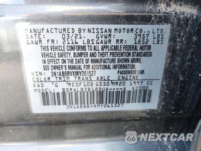 Zdjęcie 12 z 12 samochodu: 2021 NISSAN SENTRA S VIN:3N1AB8BVXMY261527 - miniatura