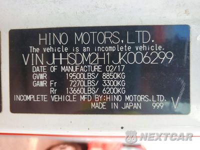 Zdjęcie 13 z 13 samochodu: 2018 HINO 195 BOX TRUCK VIN:JHHSDM2H1JK006299 - miniatura