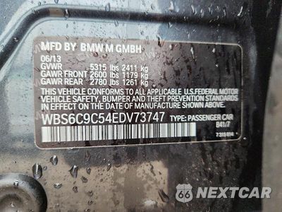 Zdjęcie 12 z 12 samochodu: 2014 BMW M6 GRAN COUPE VIN:WBS6C9C54EDV73747 - miniatura
