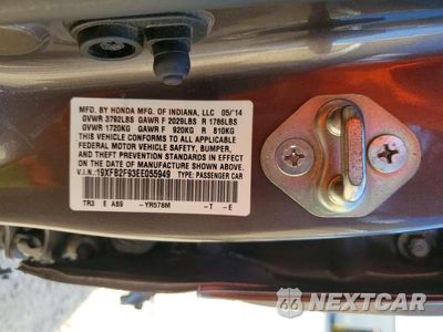 Zdjęcie 12 z 12 samochodu: 2014 HONDA CIVIC EXL VIN:19XFB2F93EE055949 - miniatura