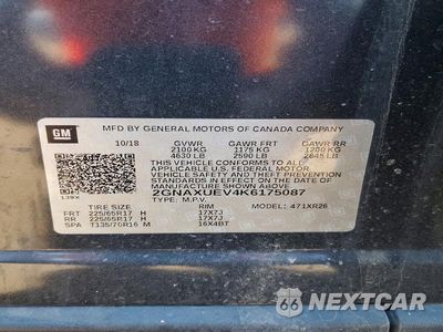 Zdjęcie 13 z 13 samochodu: 2019 CHEVROLET EQUINOX LT VIN:2GNAXUEV4K6175087 - miniatura