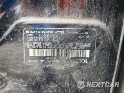 Zdjęcie 12 z 12 samochodu: 2022 MITSUBISHI MIRAGE G4 ES VIN:ML32FUFJ1NHF02027 - miniatura
