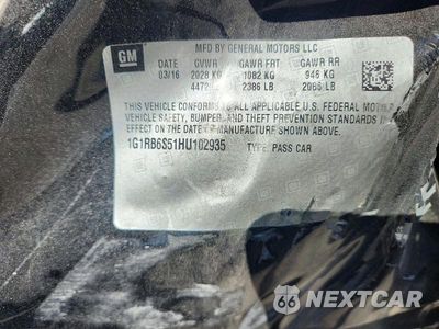 Zdjęcie 12 z 12 samochodu: 2017 CHEVROLET VOLT PREMIER VIN:1G1RB6S51HU102935 - miniatura