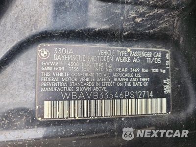 Zdjęcie 12 z 12 samochodu: 2006 BMW 330 I VIN:WBAVB33546PS12714 - miniatura