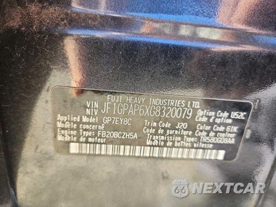 Zdjęcie 12 z 12 samochodu: 2016 SUBARU IMPREZA SPORT PREMIUM VIN:JF1GPAP6XG8320079 - miniatura