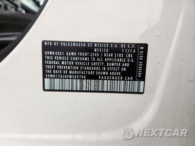 Zdjęcie 12 z 12 samochodu: 2015 VOLKSWAGEN JETTA SE VIN:3VWD17AJ4FM269796 - miniatura