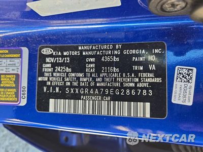 Zdjęcie 12 z 12 samochodu: 2014 KIA OPTIMA SX VIN:5XXGR4A79EG286783 - miniatura